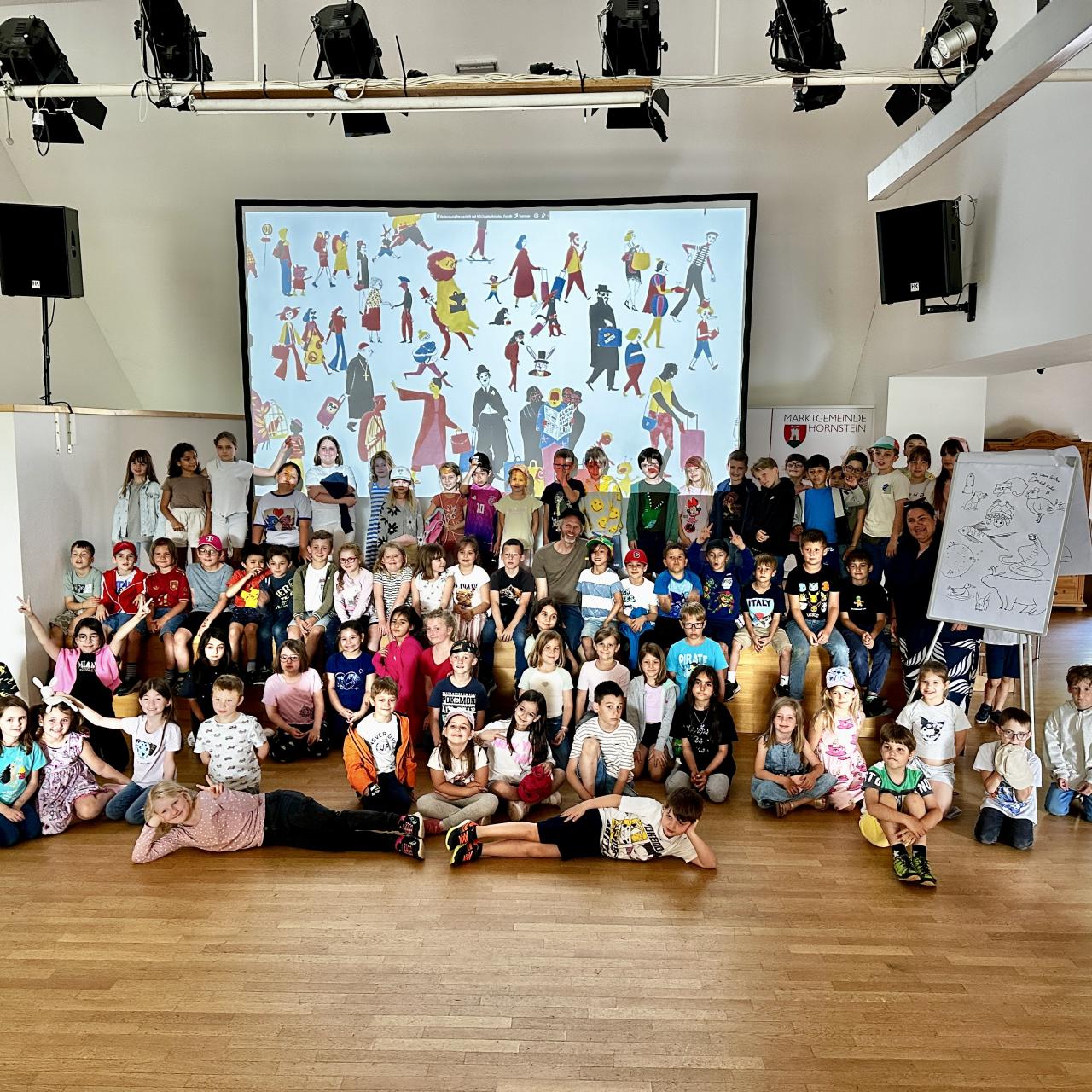 Lesung Petra Piuk Michael Roher Volksschule Hornstein